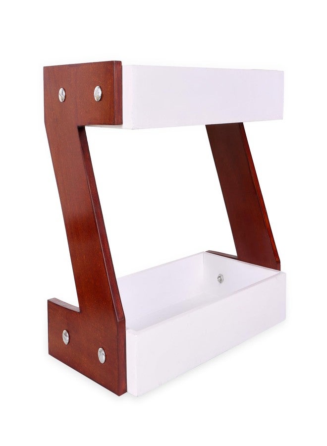 Kundi 2-Tier Storage Shelf for Spices & Oils - Countertop Organizer with Shelf (White) - Image 5